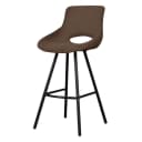 Campo Barstuhl - Stoff Teddy MJ87 Dunkelbraun - Tower Living