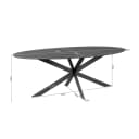 Ferris Eiche Esstisch | Oval 180 cm | Schwarz - Starfurn