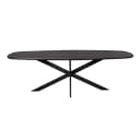 Ferris Eiche Esstisch | Dänisch Oval 280 cm | Schwarz - Starfurn