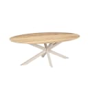 Eichentisch Ferris | Oval 180 cm | Naturfarben | Tischbeine in Sand - Starfurn
