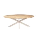 Eichentisch Ferris | Oval 180 cm | Naturfarben | Tischbeine in Sand - Starfurn
