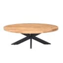 Quadratischer Couchtisch Noa, naturbelassenes Mangoholz, 80 cm - Starfurn