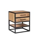 Quadratischer Couchtisch Noa, naturbelassenes Mangoholz, 80 cm - Starfurn