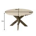 Runder Esstisch Madison Sand Mangoholz 130 cm - Starfurn