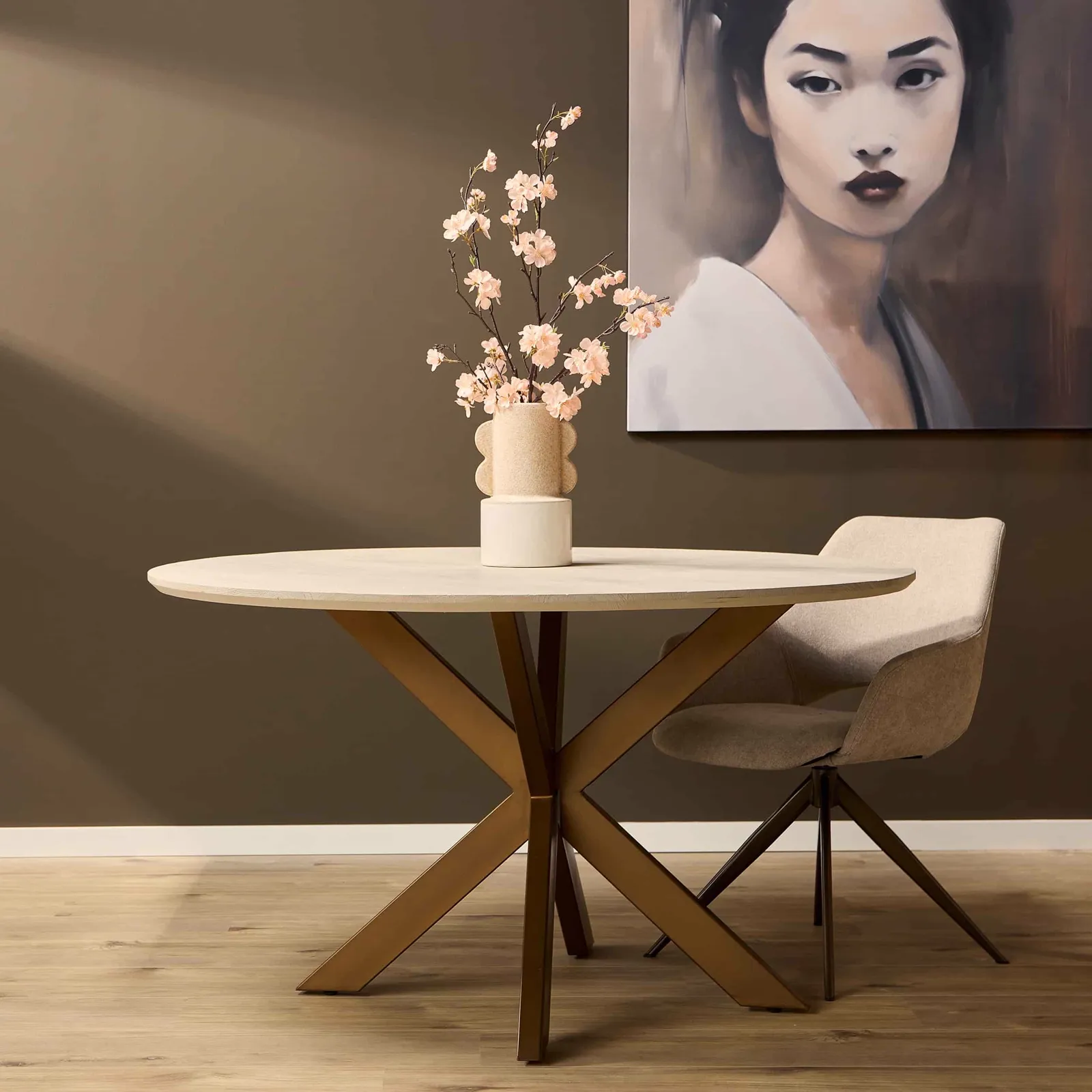 Runder Esstisch Madison Sand Mangoholz 150 cm - Starfurn