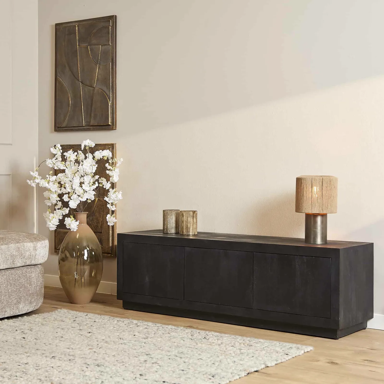 TV-Möbel Brüssel Schwarz | 150 cm - Starfurn