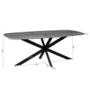 Esstisch Elegance Schwarz | 200 cm | Dänisch oval - Starfurn