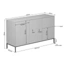 Sideboard Madison Braun Mangoholz 165 cm - Starfurn