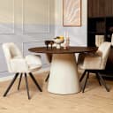 Runder Esstisch Madison, braunes Mangoholz, 130 cm - Starfurn