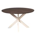 Runder Esstisch Madison Braun, sandfarbene Beine, Mangoholz, 130 cm - Starfurn