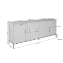 Sideboard Madison Natur-Mangoholz 210 cm - Starfurn