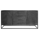 Sideboard New York, schwarz, Mangoholz, 165 cm - Starfurn