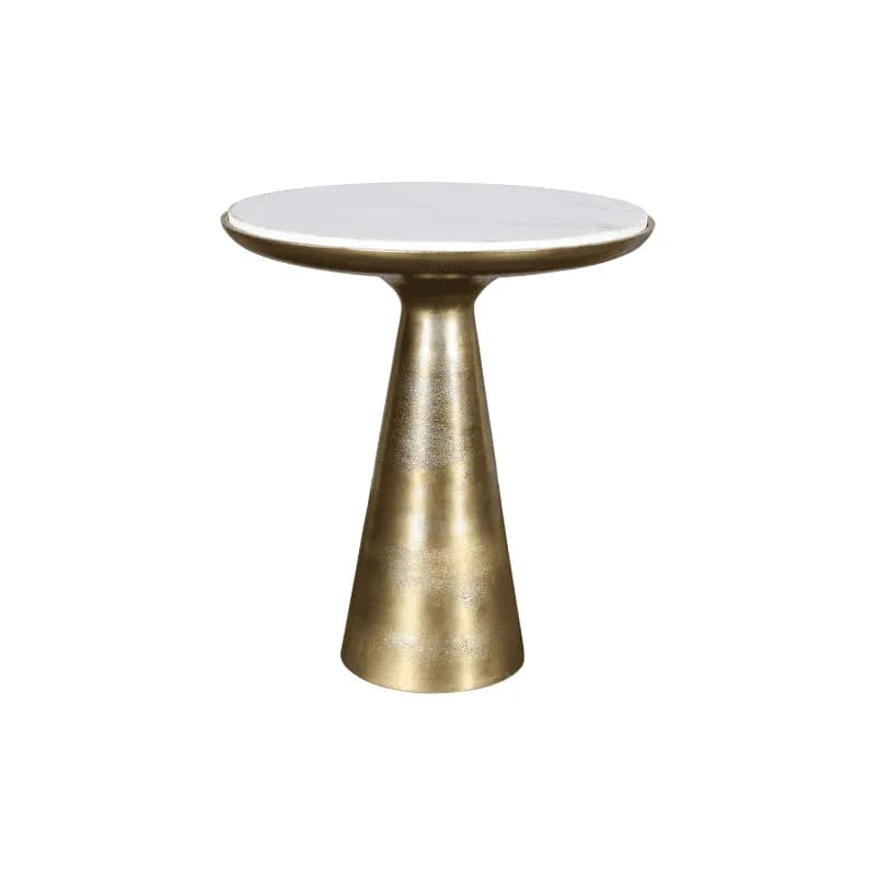 Beistelltisch Essy Weiß Marmor/Metall 45 cm - Starfurn