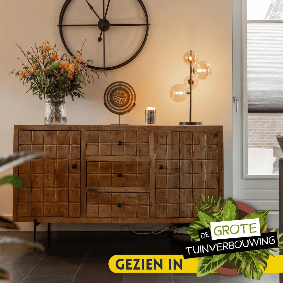 Sideboard Brandy Natur-Mangoholz 160 cm - Starfurn