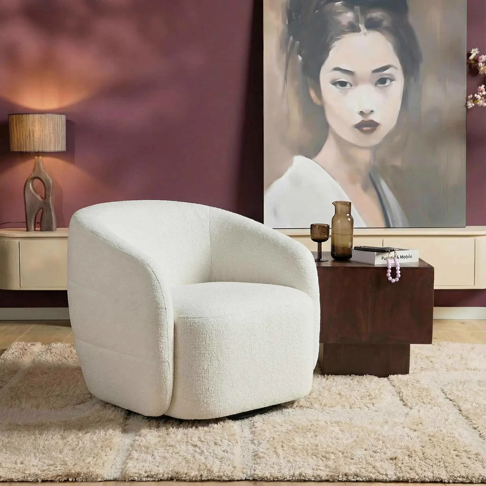 Drehsessel Yara Off White - Starfurn