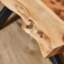 Baumstammtisch Live Edge Naturbelassenes Akazienholz 200 cm - Starfurn