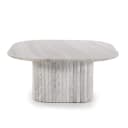 Couchtisch Dorique aus braunem Marmor und Mangoholz - By-Boo