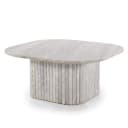 Couchtisch Dorique aus braunem Marmor und Mangoholz - By-Boo