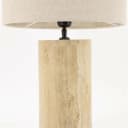 Tischlampe Amara Small - Natur-Travertin & Leinen - By-Boo