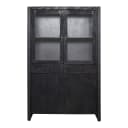 Vitrine Boaz Schwarz Mangoholz 115 cm - Starfurn