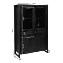 Vitrine Boaz Schwarz Mangoholz 115 cm - Starfurn