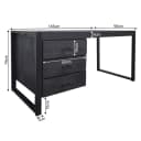 Schreibtisch Boaz Schwarz Mangoholz 145 cm - Starfurn