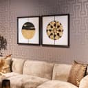 Wandkunst Moon schwarz/gold - Richmond Interiors