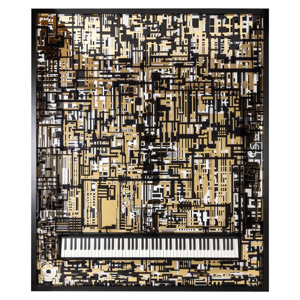 Wandkunst Wibi schwarz/gold - Richmond Interiors