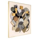 Wandkunst 3D Block schwarz/gold - Richmond Interiors