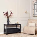 TV-Möbel Boaz Schwarz Mangoholz 100 cm - Starfurn
