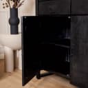 Vitrine Boaz Schwarz Mangoholz 115 cm - Starfurn
