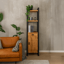 Bucherschrank Britt mit Schublade und Tuer - Benoa