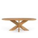 Couchtisch Dänisch Oval Runa mit Holzgestell 130 - Benoa