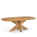 Couchtisch Dänisch Oval Runa mit Holzgestell 130 - Benoa