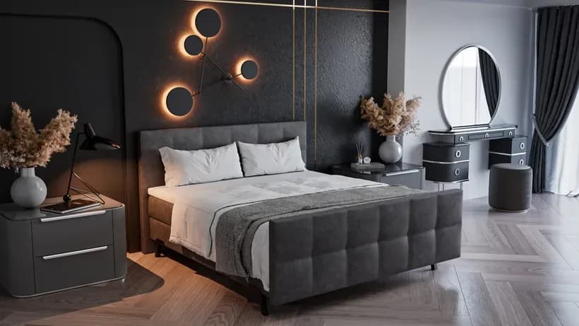 Boxspring V2800 | Bulls Grey im Ambiente