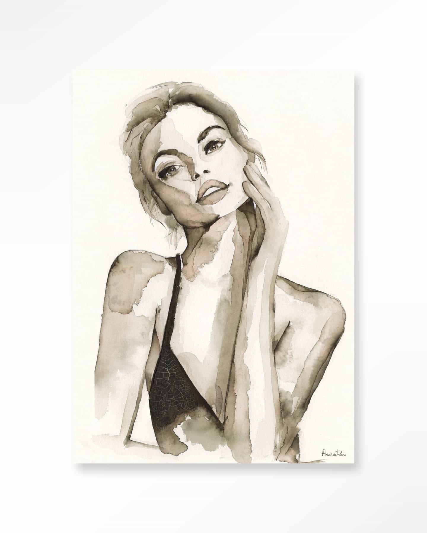 Wandkleed A Woman's Face - Urban Cotton