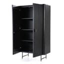 Schrank Remi 2 Tueren schwarz Mangoholz - Eleonora