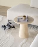 Beistelltisch Aime 45x45 Travertin - Eleonora