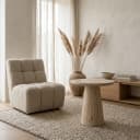 Beistelltisch Aime 45x45 Travertin - Eleonora
