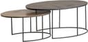 Monza Couchtisch 2er-Set, Blackish bronze and Brass antique - My Sons