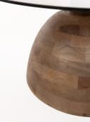 Christian Couchtisch Ø78, H42, Mango Matt Walnut, Smoke glass - My Sons