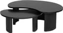 Firenze Couchtisch 125, Bohnenform, Black - My Sons
