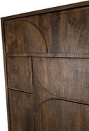 Schrank 180 mit 3 Türen und 2 offenen Fächern, Mango Brown Walnut - My Sons
