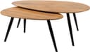 Kassel Couchtisch organisch, 2er-Set, Smooth Natural (17mm) - My Sons