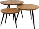 München Couchtisch rund, 3er-Set, Smooth Natural - My Sons
