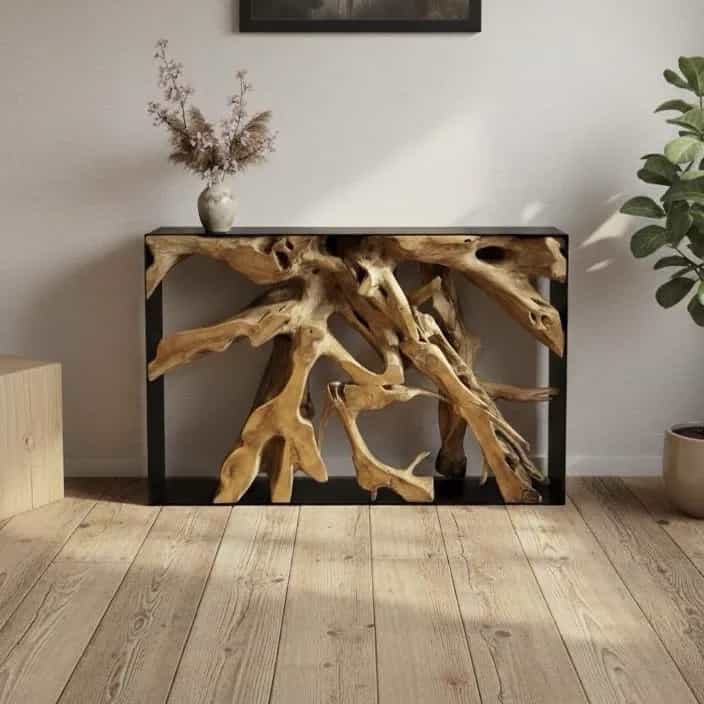 Beistelltisch Camiel Baumstamm Teak