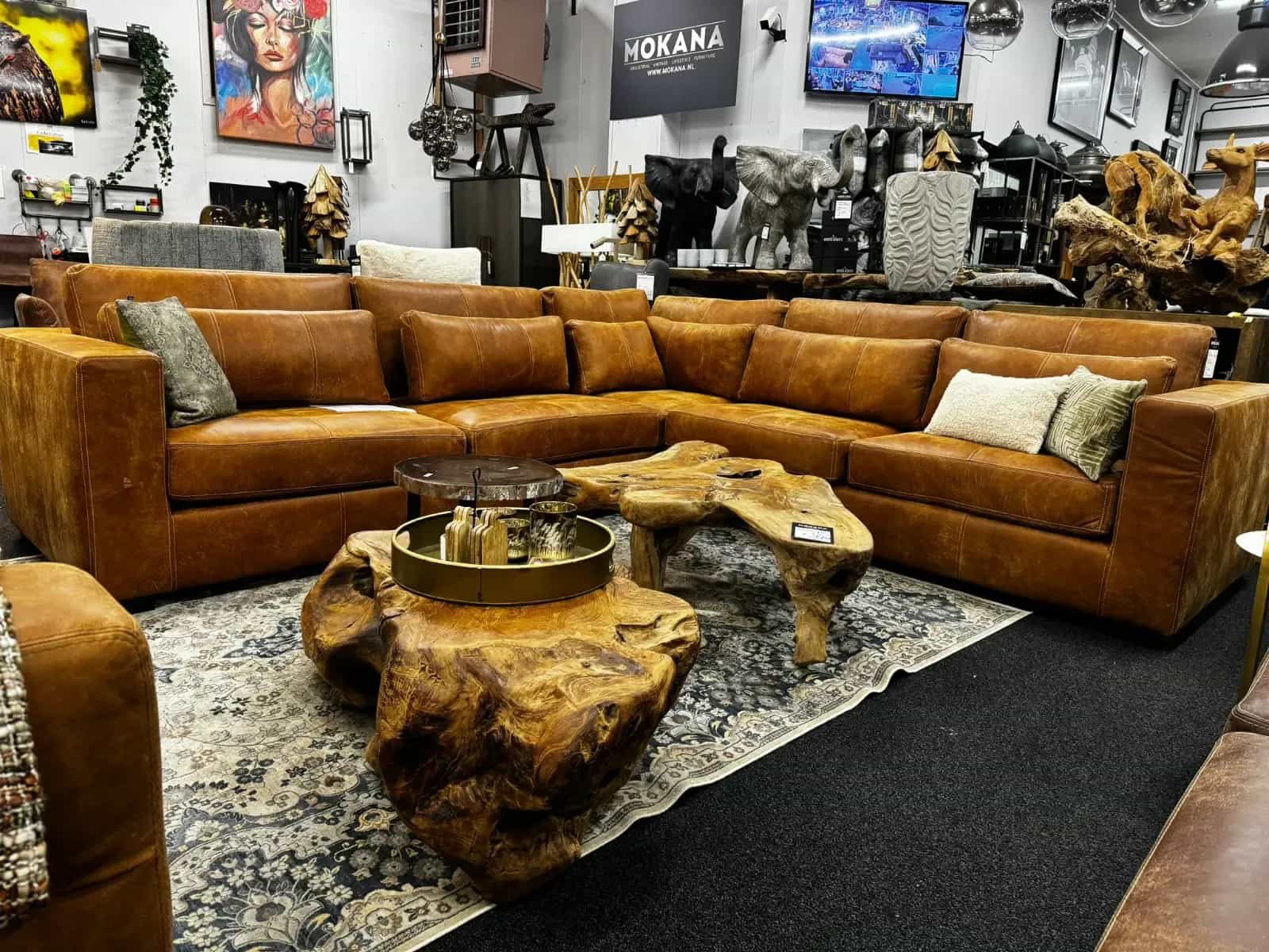 Ecksofa Anna Betonleder