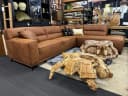 Hoekbank Prado in bull eco leder cognac van Zitform