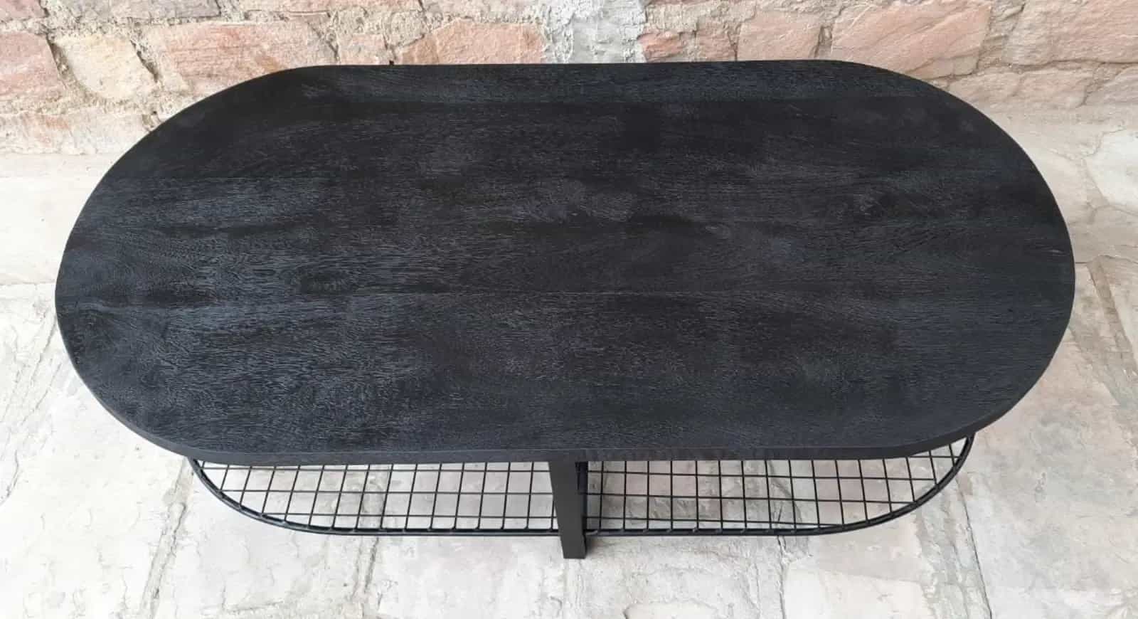 Couchtisch Rio oval schwarz