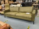 Amazon bankstel van Just design in robuust Bull eco leder olive